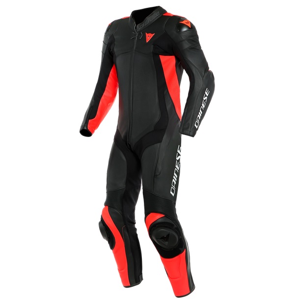 Dainese Assen 2 Perforated Black Black Fluo Red 1 Piece 56