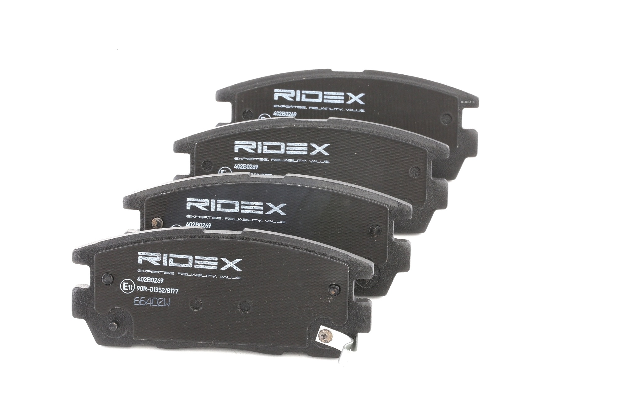 RIDEX Jarrupalat OPEL,CHEVROLET,VAUXHALL 402B0269 20801538,95459513,20801538 Jarrupalasarja,Jarrupala, Levyjarru 1605123,4817791,4819239,95459513