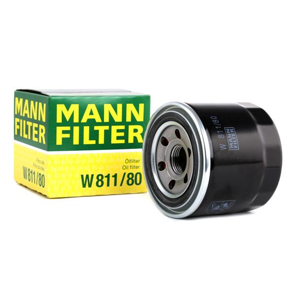 MANN-FILTER Öljynsuodatin OPEL,FORD,HYUNDAI W 811/80 MD136790,1560187310,3252742 5012574,5021023,9613320,E7GE6731A,E7GZ6731A,E8BZ6731A,E9GZ6731B