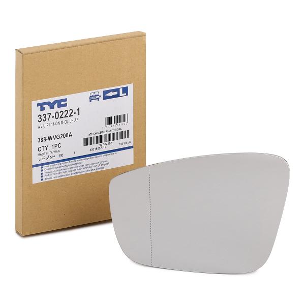 TYC Sivupeilin Lasi VW,SKODA,SEAT 337-0222-1 6RU857521A,6RU857521A,6RU857521A Peililasi, Ulkopeili