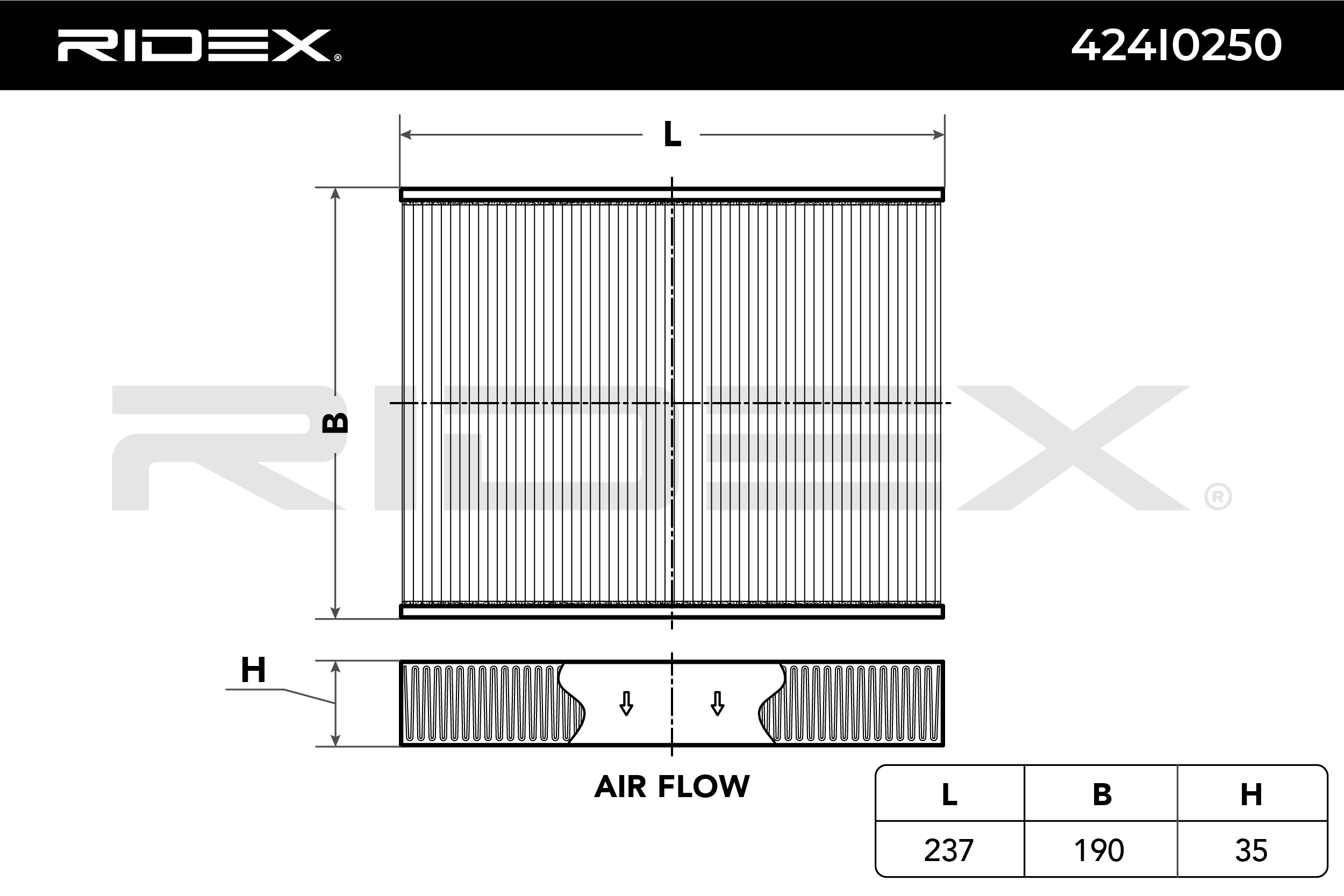 RIDEX Raitisilmasuodatin FORD,FORD ASIA / OCEANIA 424I0250 1204459,1585216,2S6H16N619AA Sisäilmansuodatin,Suodatin, Sisäilma ME2S6H16N619AA