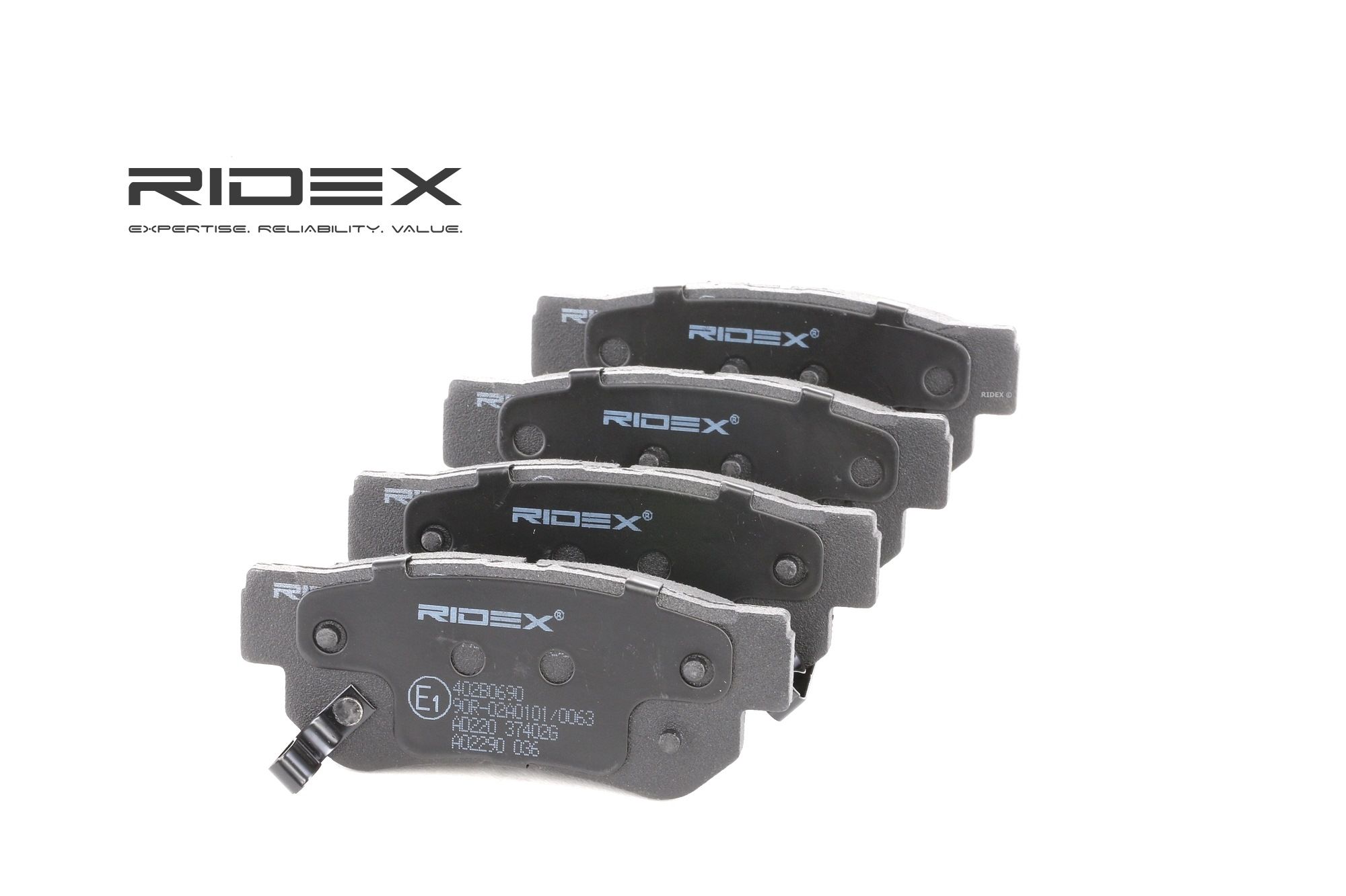 RIDEX Jarrupalat HYUNDAI,KIA,SSANGYONG 402B0690 4841321A10,4841321B10,5830217A00 Jarrupalasarja,Jarrupala, Levyjarru 583021CA00,583021CA10,583021FA50