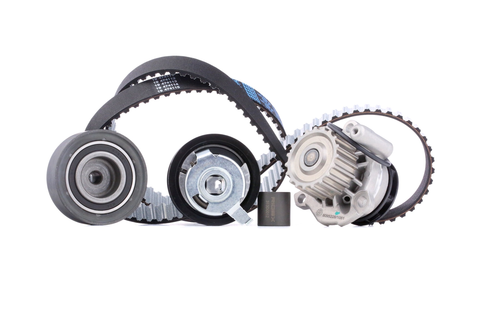 RIDEX Vesipumppu + Jakohihnasarja VW,AUDI,SKODA 3096W0217 038109119M,038109119R,038109243 038109243D,038109243F,038109243G,038109243H,038109243N