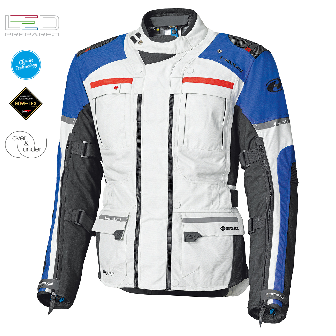 Held Carese Evo Gore Tex Touring Jacket Grey Blue 2XL