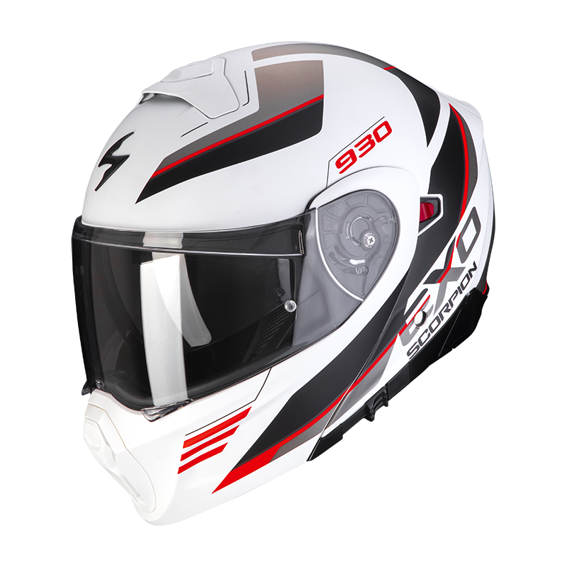Scorpion Exo-930 Navig Matt White-Black-Red 2XL