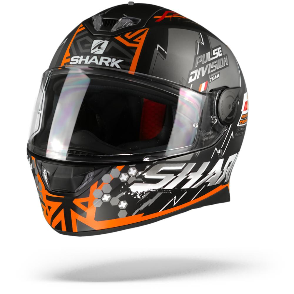 Shark Skwal 2 Noxxys Matt Black Orange Silver KOS S