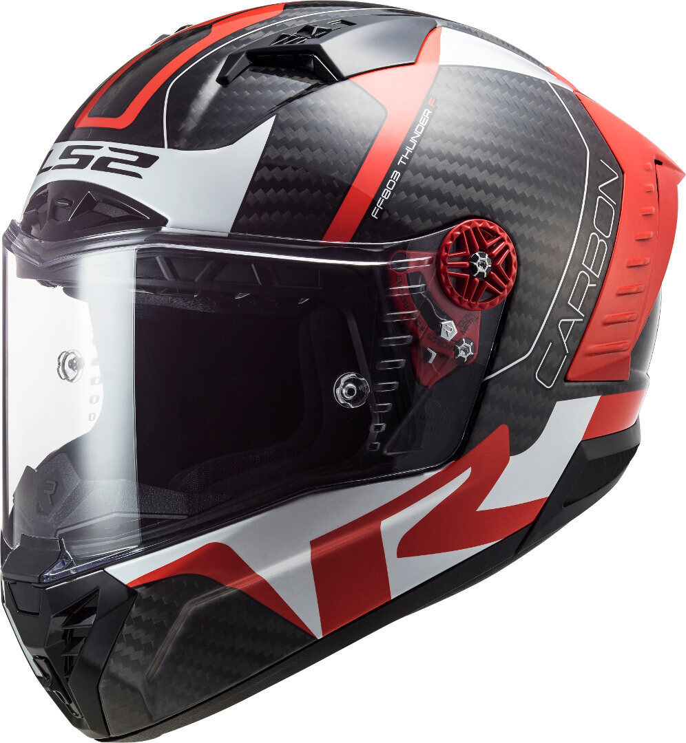 LS2 FF805 Thunder C Racing 1 Gloss Red White L