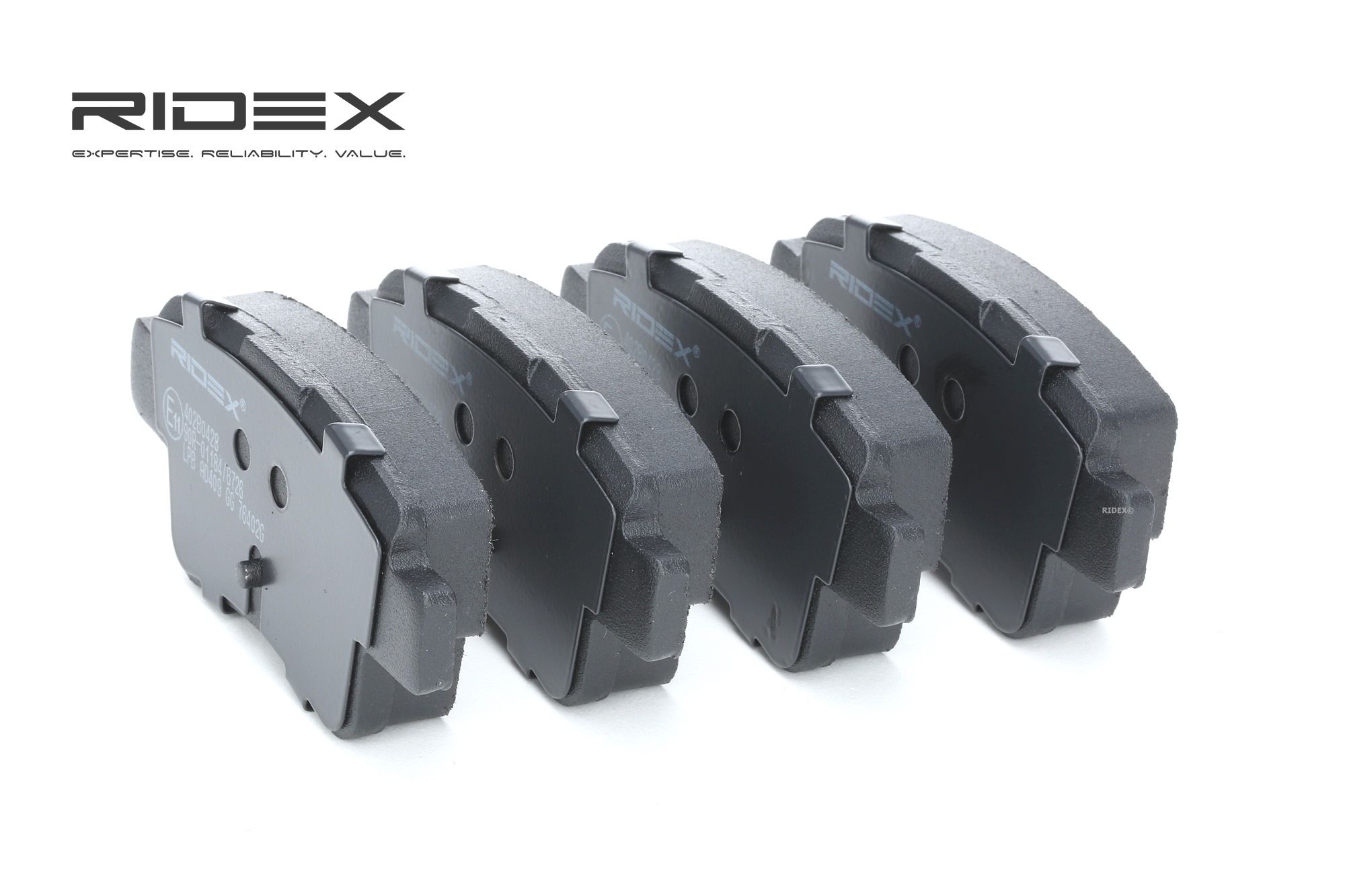 RIDEX Jarrupalat OPEL,FIAT,ABARTH 402B0428 50902169,77363959,50902169 Jarrupalasarja,Jarrupala, Levyjarru 71770022,71773144,77363959,01605230,01605356