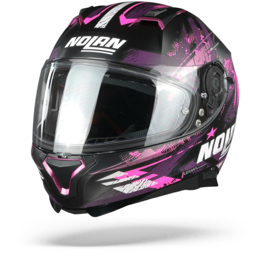 Nolan N87 Carnival 86 Flat Black Pink White XL