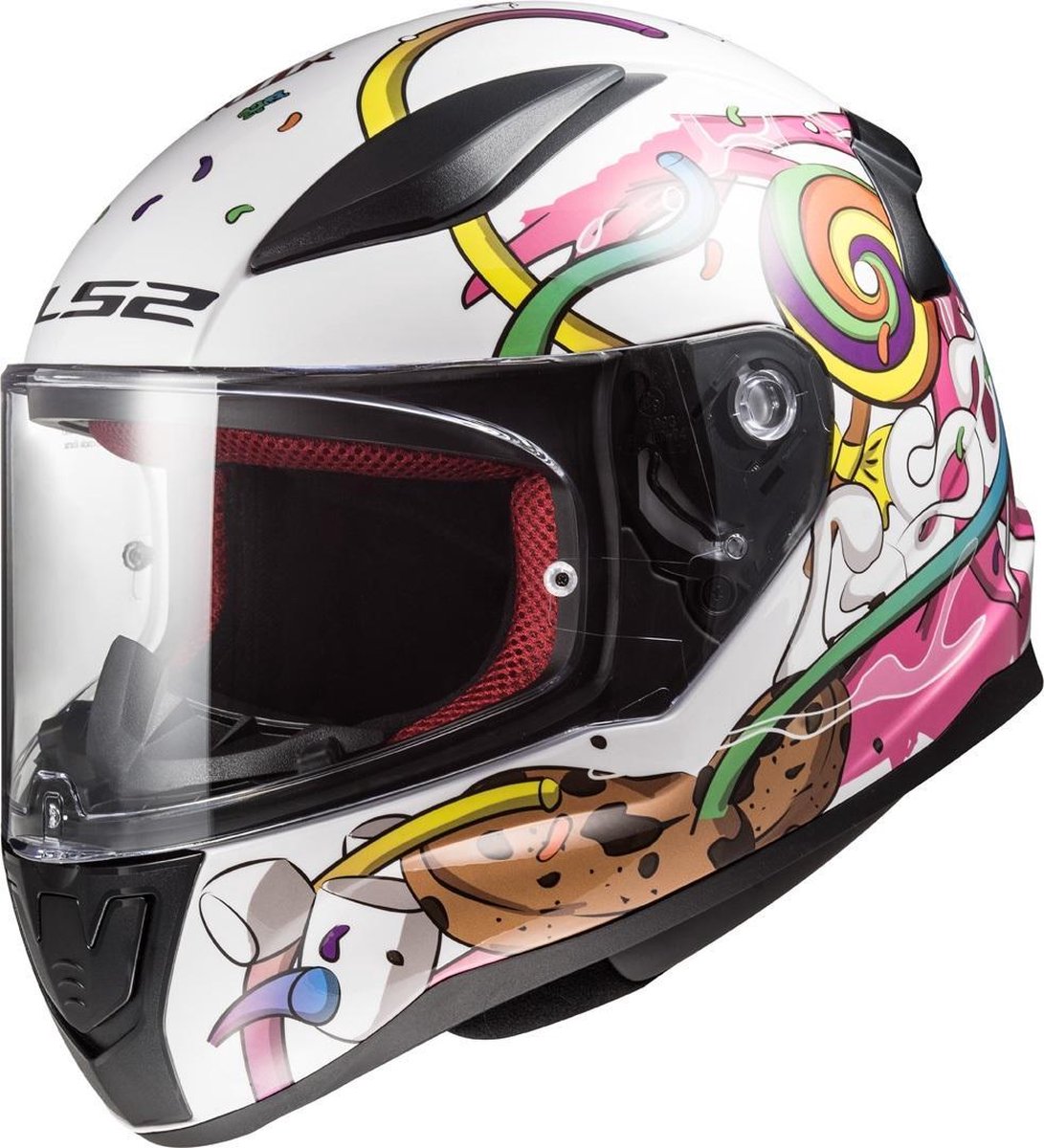 LS2 FF353J Rapid Mini Crazy Pop White Pink S