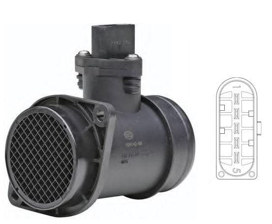 HELLA Ilmamassamittari VW,AUDI 8ET 009 142-861 028906461,028906461X,028906461 Ilmamäärämittari,MAF Anturi 028906461X,28906461,028906461,028906461X