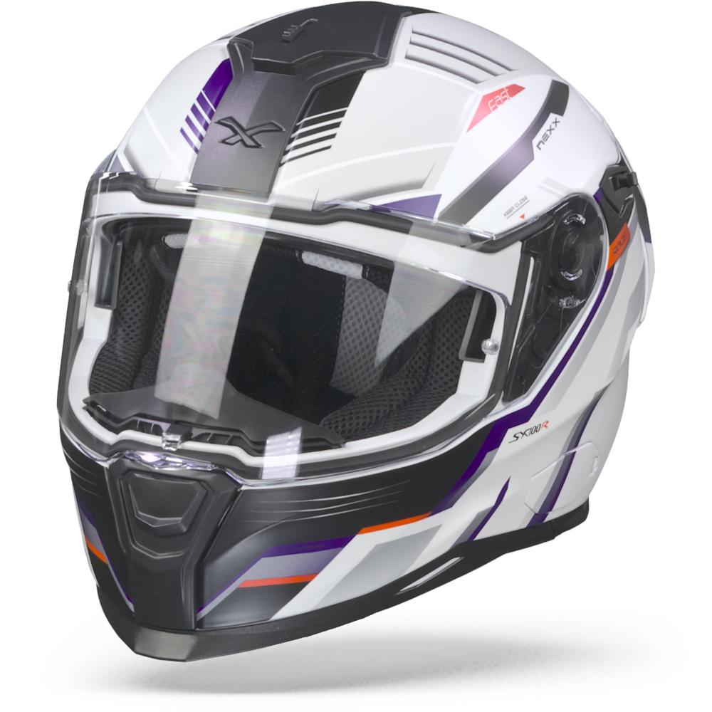 Nexx SX.100R Gridline White Blue Matt XS